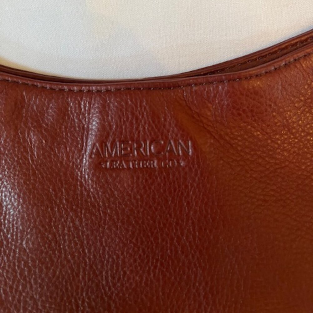 AMERICAN LEATHER CO | Delancy North-South Pebbled Leather Shoulder Bag-EUC - Picture 3 of 15